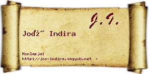 Joó Indira névjegykártya